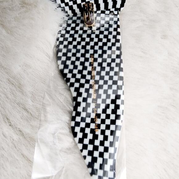 NEW Le Specs Bow Down Monochrome Black and White Checkered Unisex Sunglasses main image 8